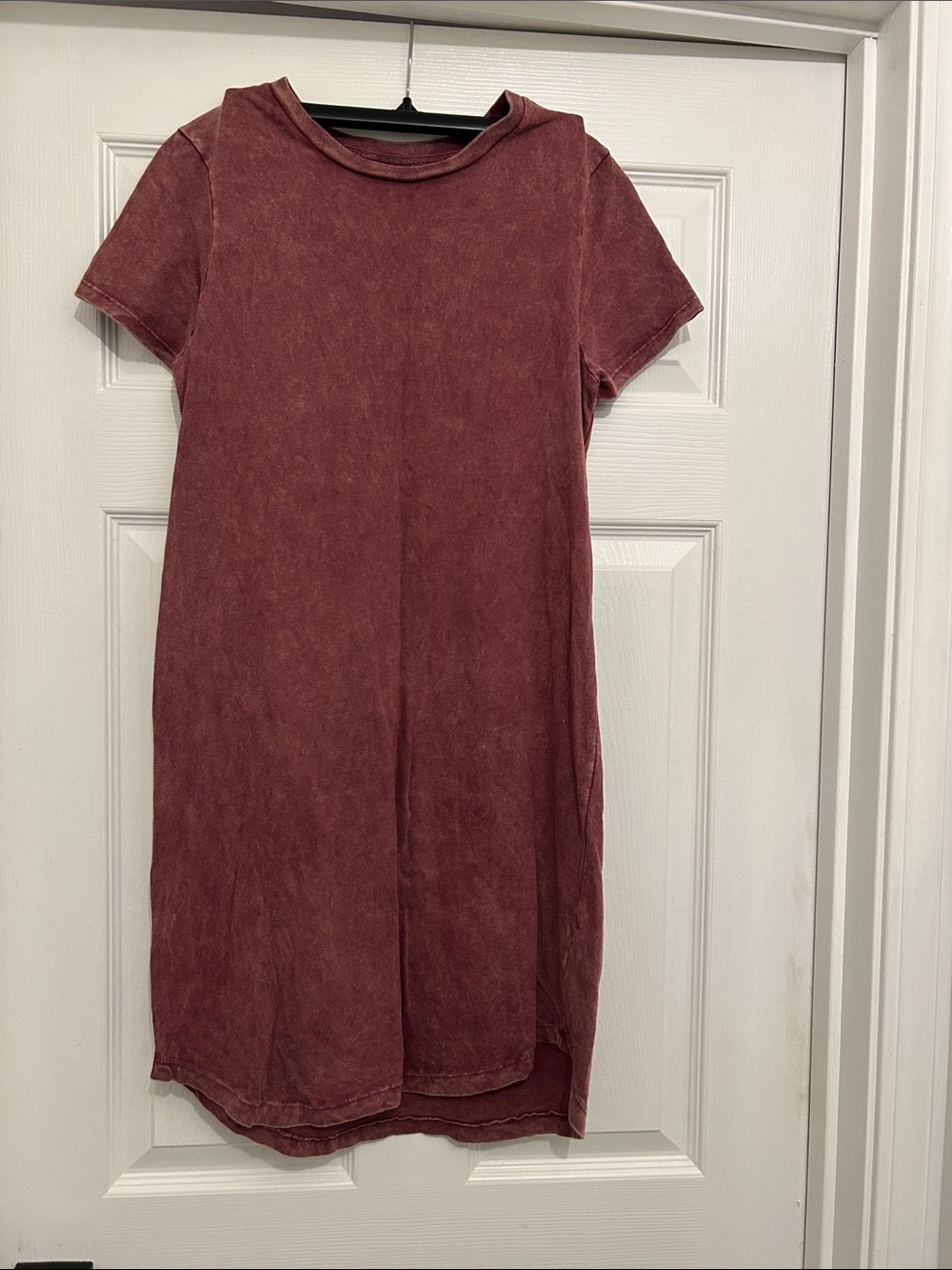 BDG Washed Wine Short Sleeve T-Shirt Dress